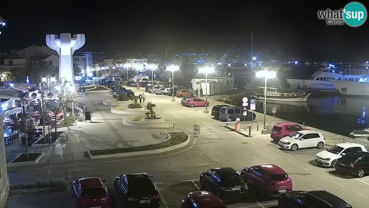 Vodice Live webcam – marina and  seafront