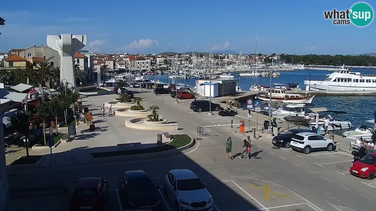 Vodice Live webcam – marina and  seafront