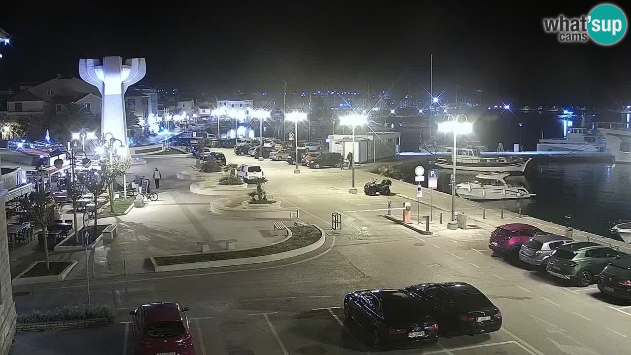 Vodice Live webcam – marina and  seafront