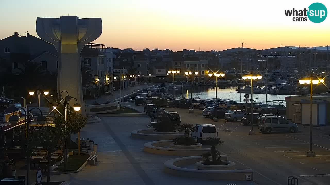 Vodice Live webcam – marina and  seafront