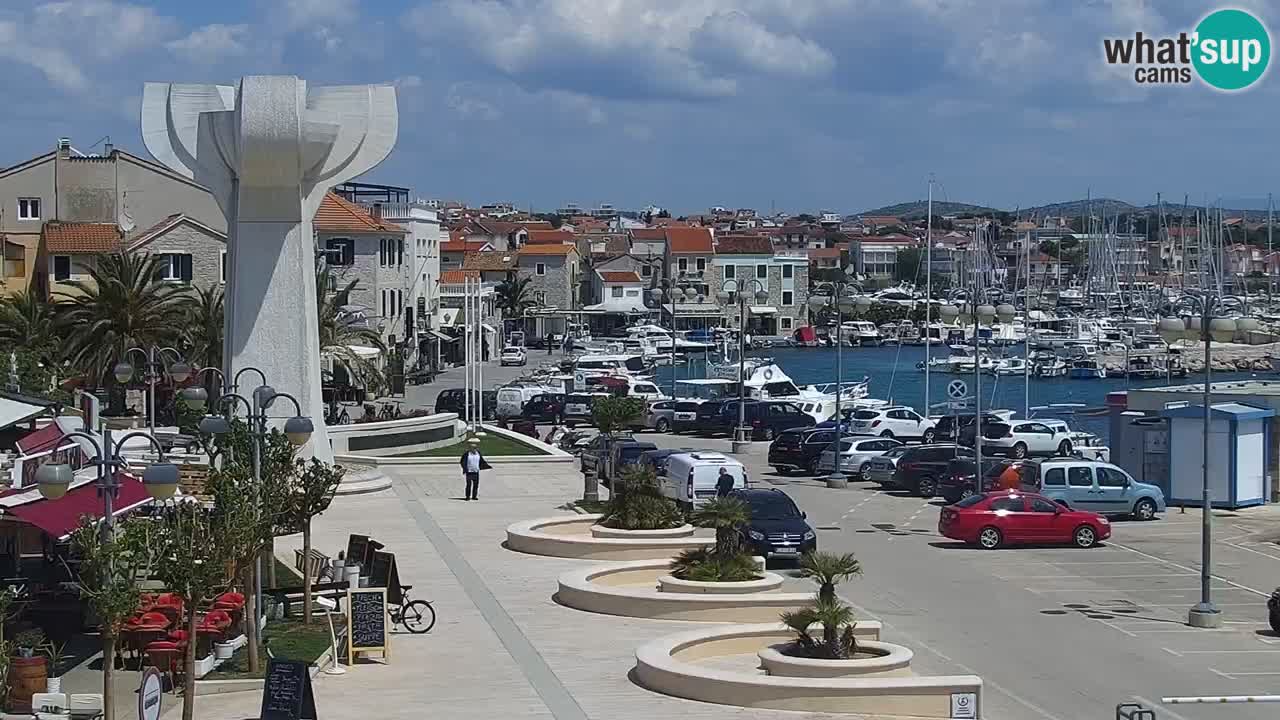 Vodice Live webcam – marina and  seafront