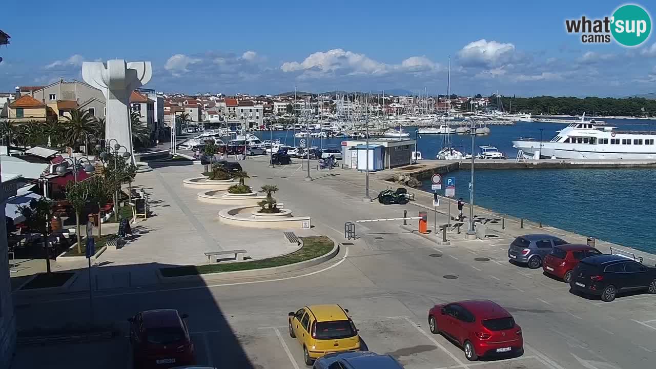 Vodice Live webcam – marina and  seafront