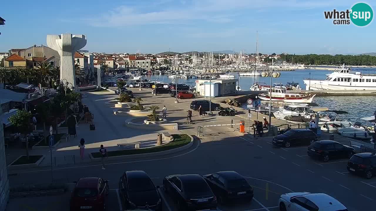 Vodice Live webcam – marina and  seafront