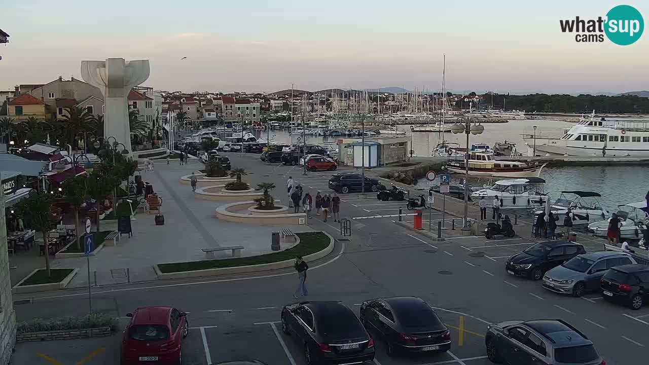 Vodice Live webcam – marina and  seafront