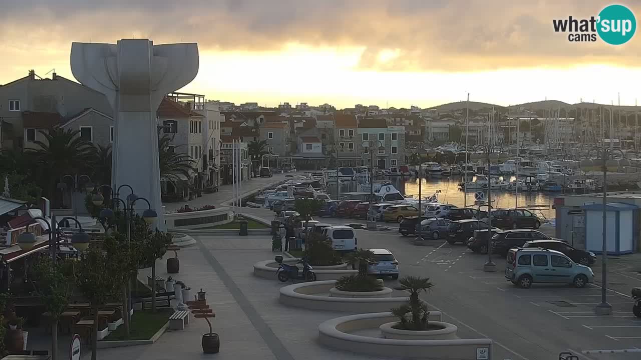 Vodice Live webcam – marina and  seafront