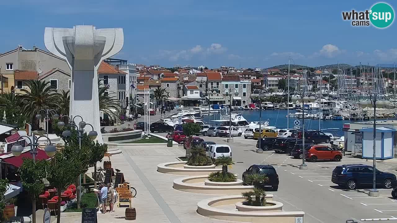 Vodice Live webcam – marina and  seafront