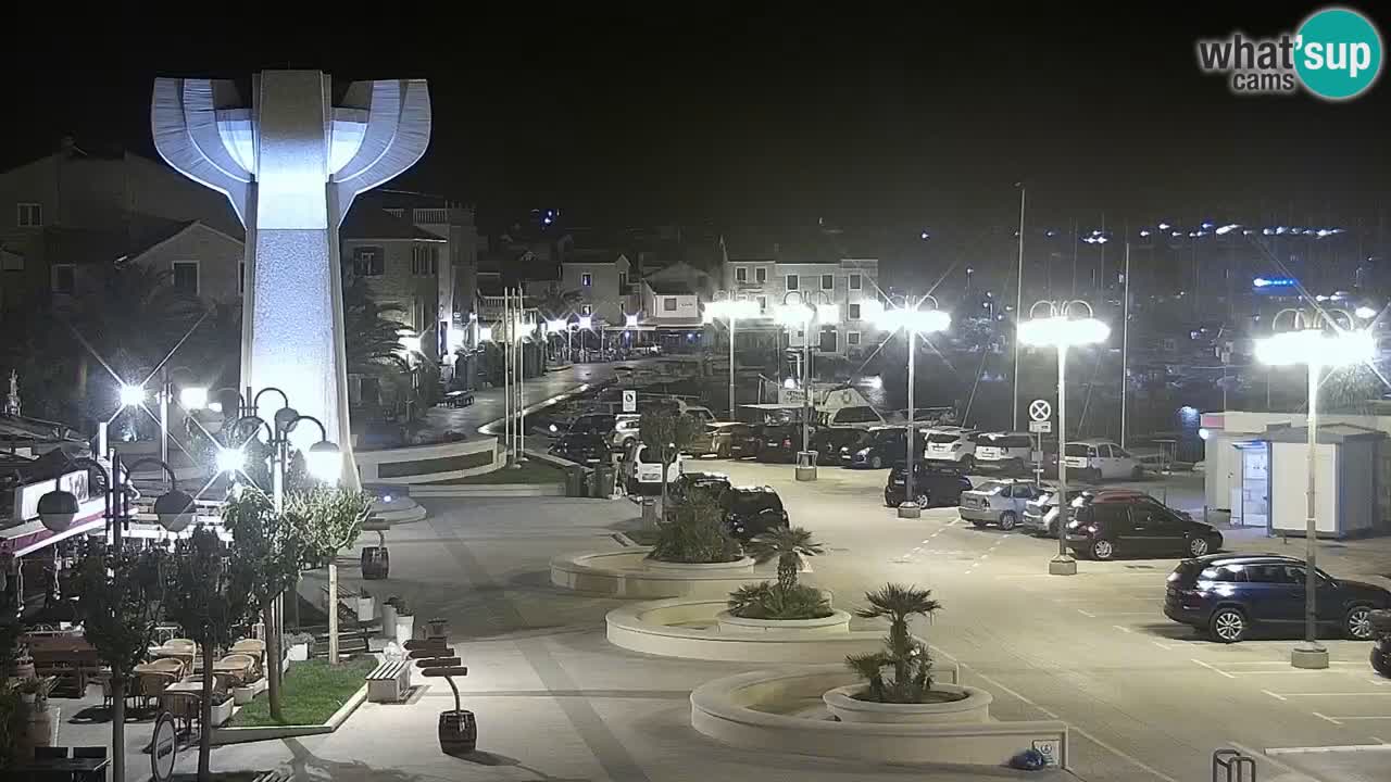 Vodice Live webcam – marina and  seafront