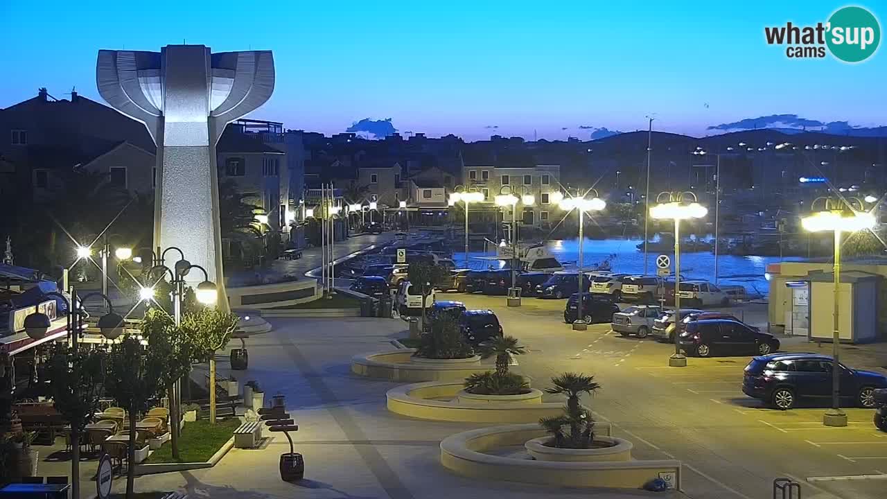 Vodice Live webcam – marina and  seafront