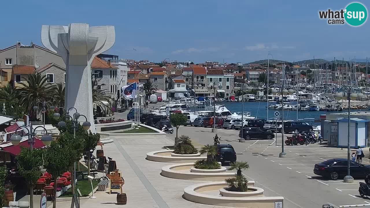 Vodice Live webcam – marina and  seafront