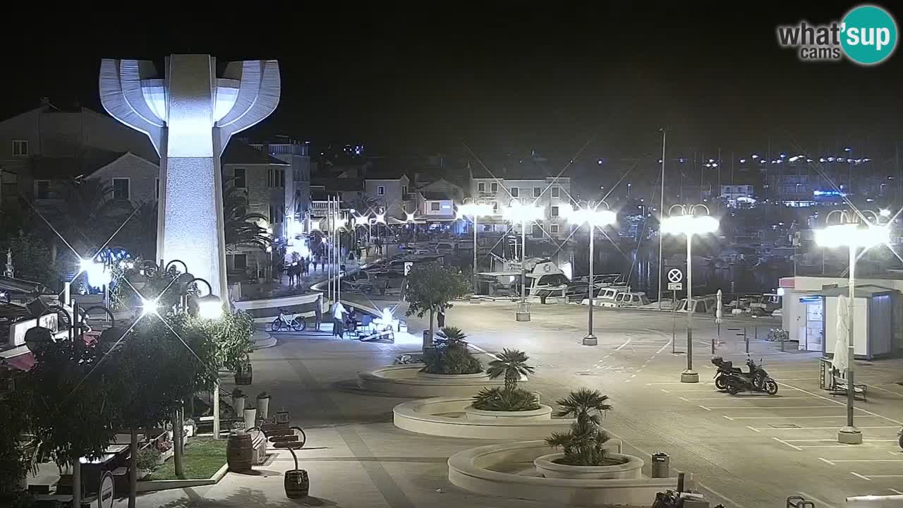 Vodice Live webcam – marina and  seafront