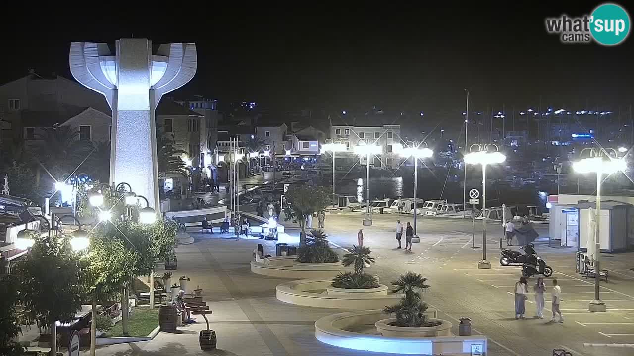 Vodice Live webcam – marina and  seafront
