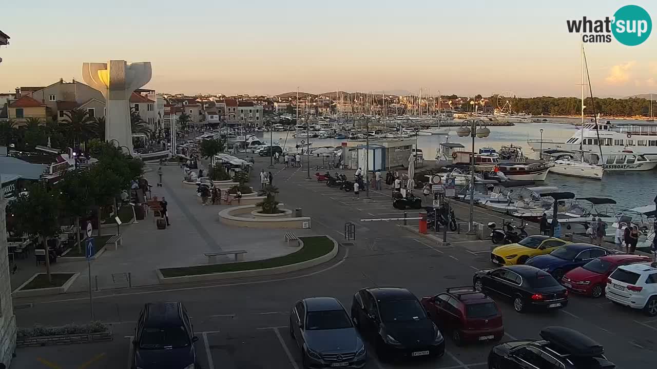 Vodice Live webcam – marina and  seafront