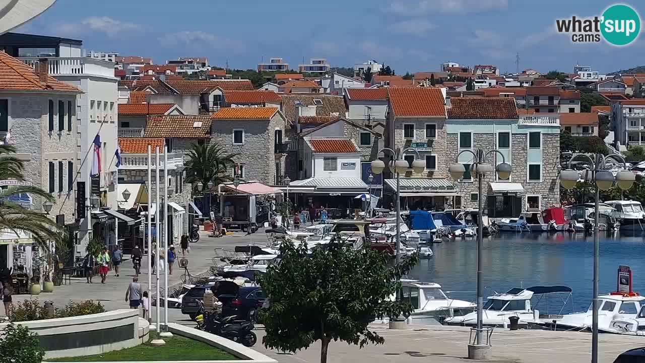 Vodice Live webcam – marina and  seafront