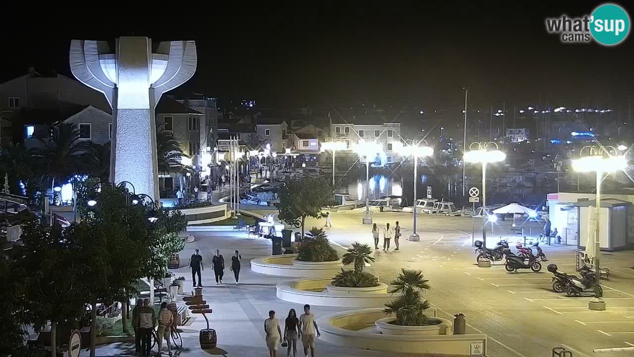 Vodice Live webcam – marina and  seafront