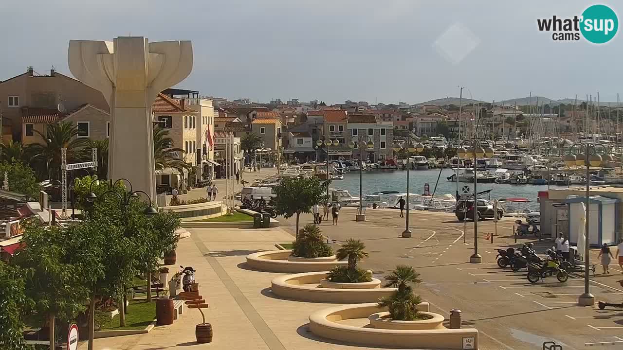 Vodice Live webcam – marina and  seafront