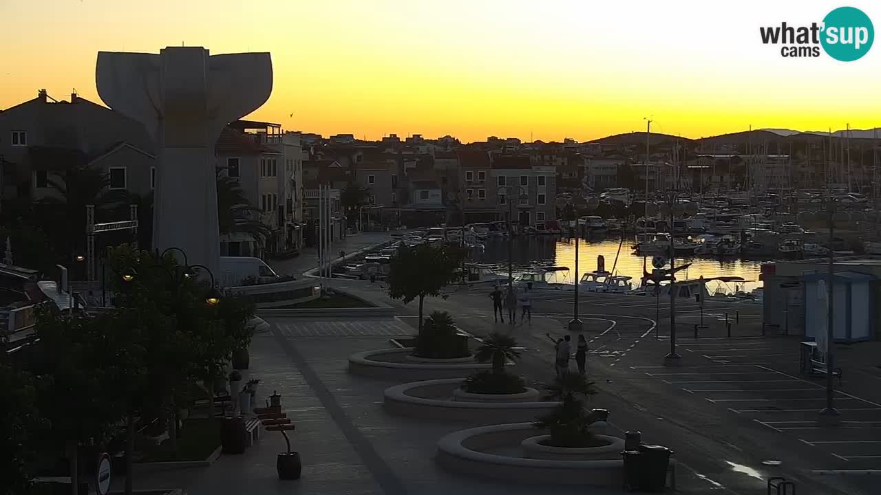 Vodice Live webcam – marina and  seafront