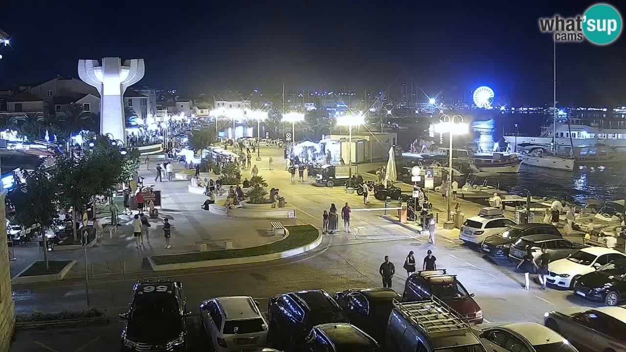 Vodice Live webcam – marina and  seafront