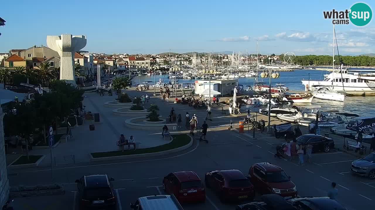 Vodice Live webcam – marina and  seafront
