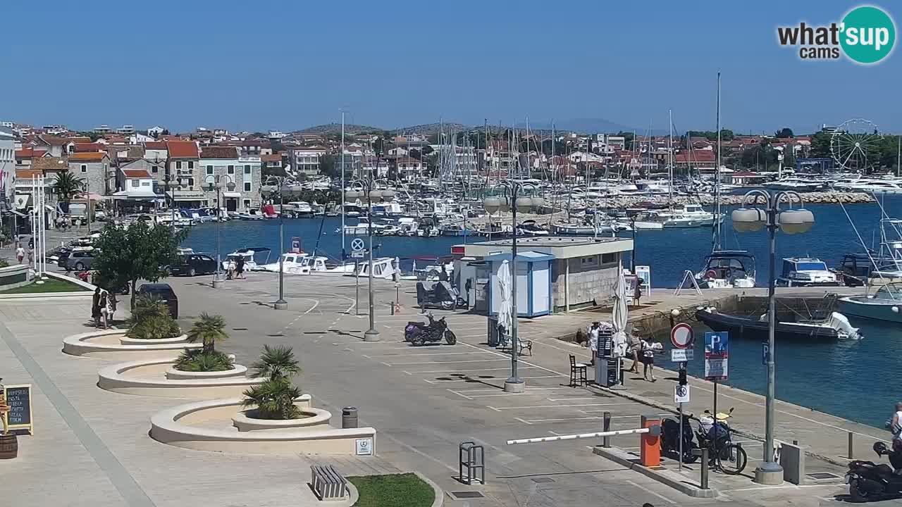Vodice Live webcam – marina and  seafront