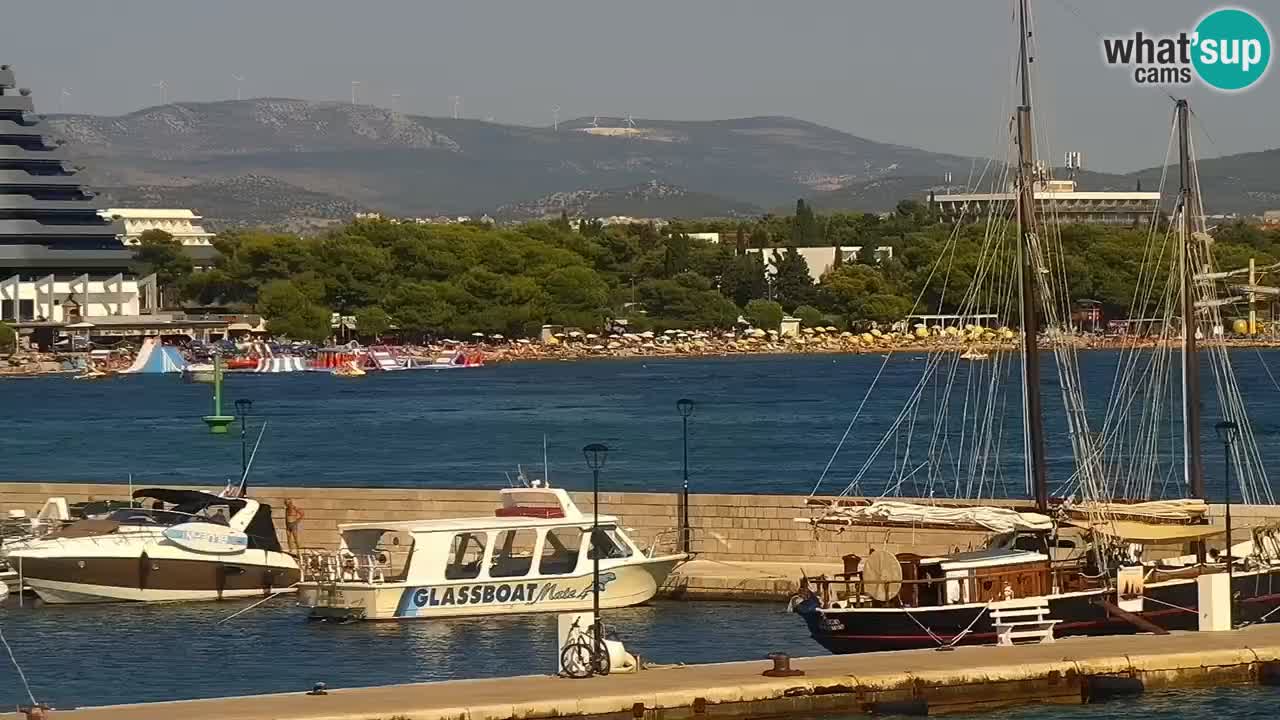 Vodice Live webcam – marina and  seafront