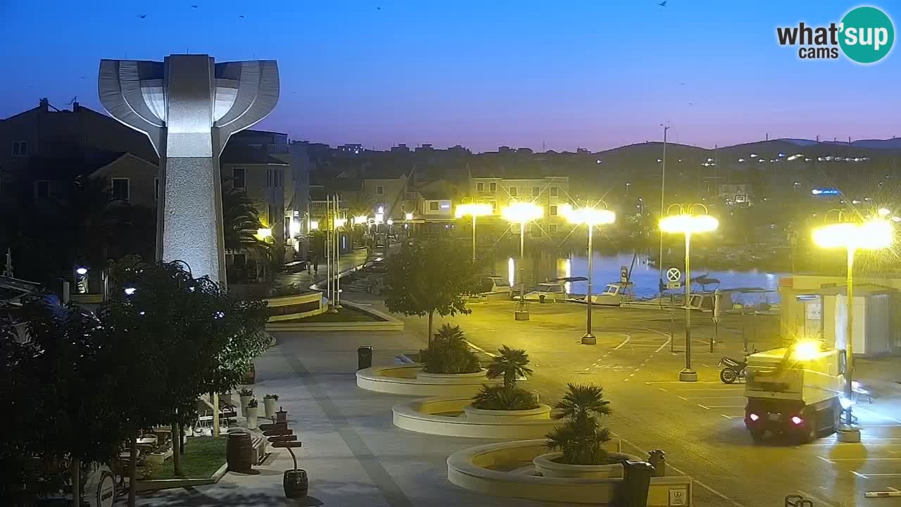 Vodice Live webcam – marina and  seafront