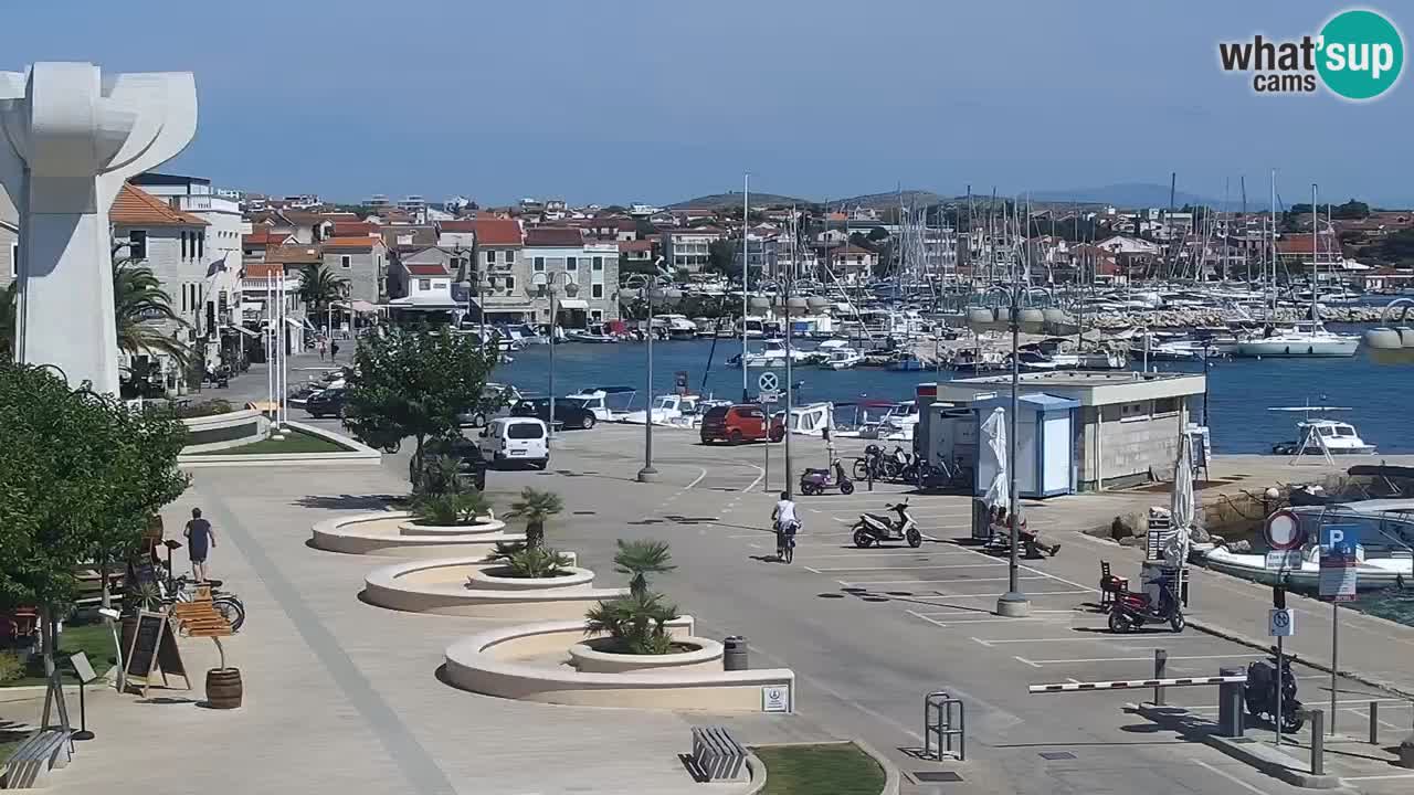 Vodice Live webcam – marina and  seafront