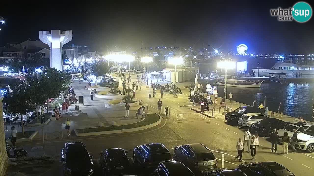 Vodice Live webcam – marina and  seafront