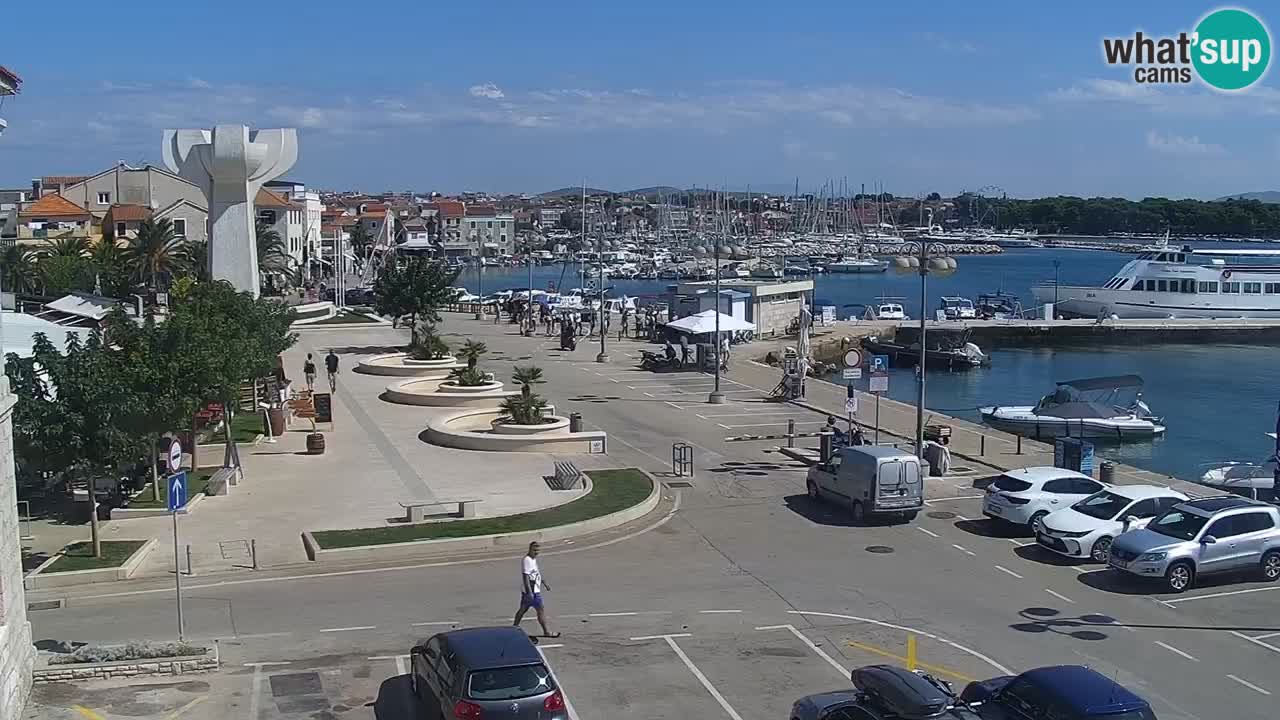 Vodice Live webcam – marina and  seafront