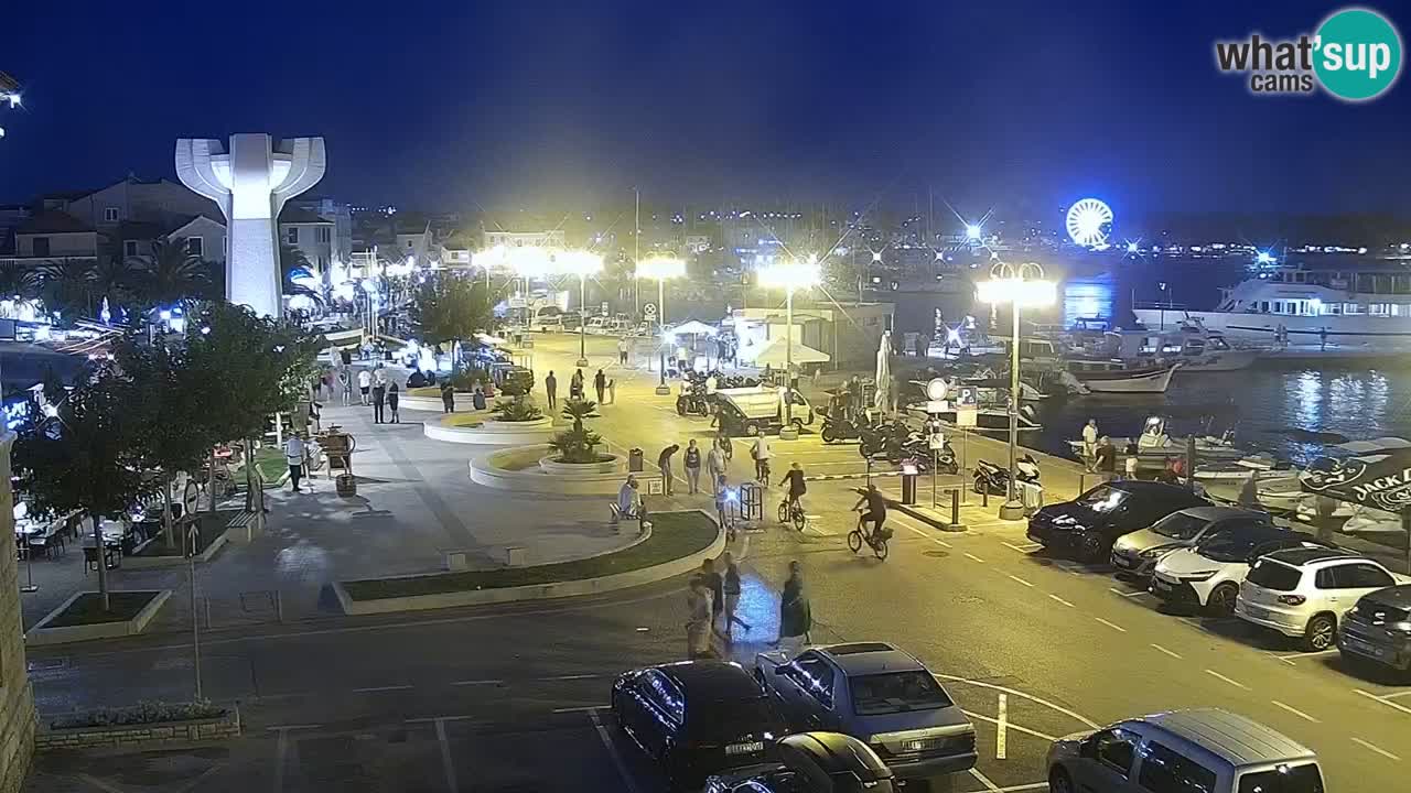 Vodice Live webcam – marina and  seafront