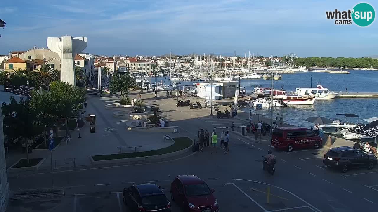 Vodice Live webcam – marina and  seafront