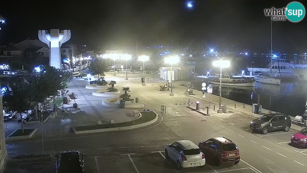 Vodice Live webcam – marina and  seafront