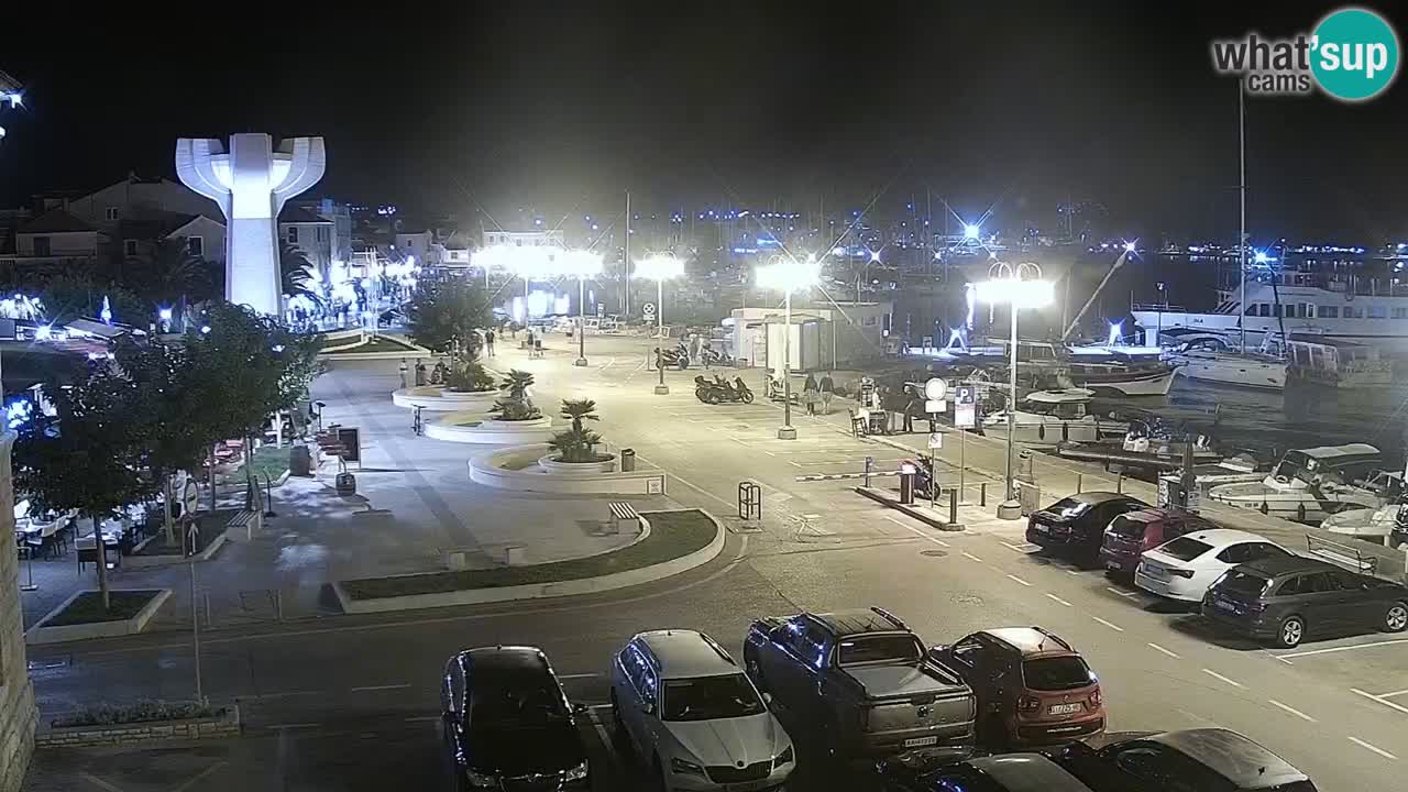 Vodice Live webcam – marina and  seafront