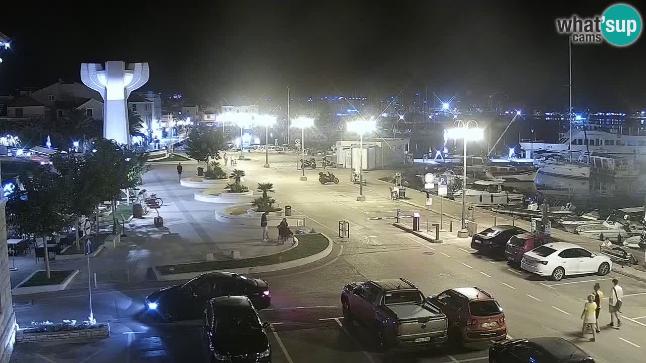 Vodice Live webcam – marina and  seafront