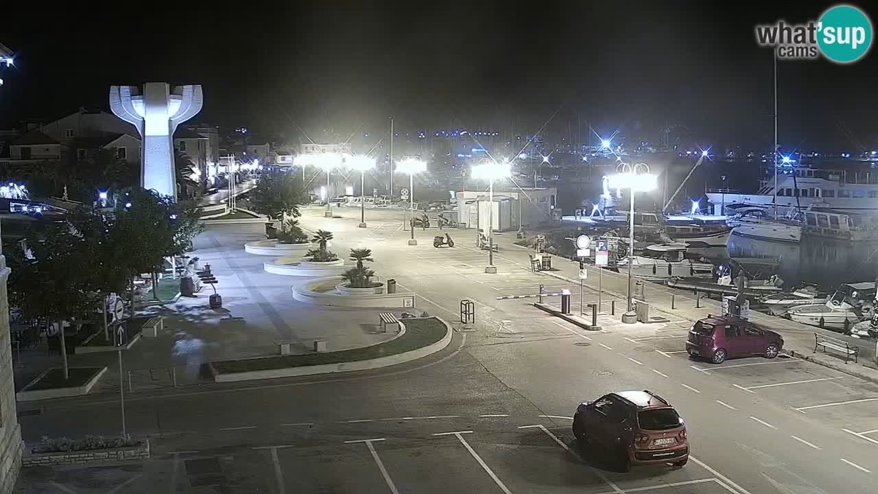 Vodice Live webcam – marina and  seafront