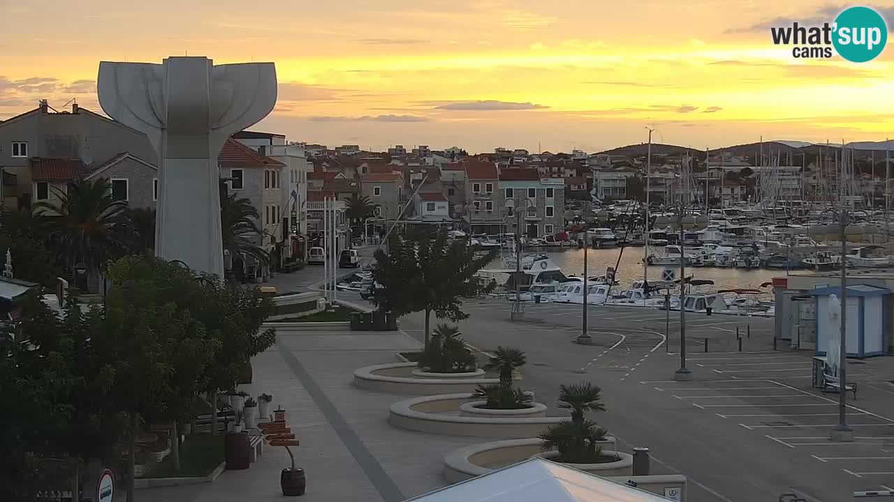 Vodice Live webcam – marina and  seafront
