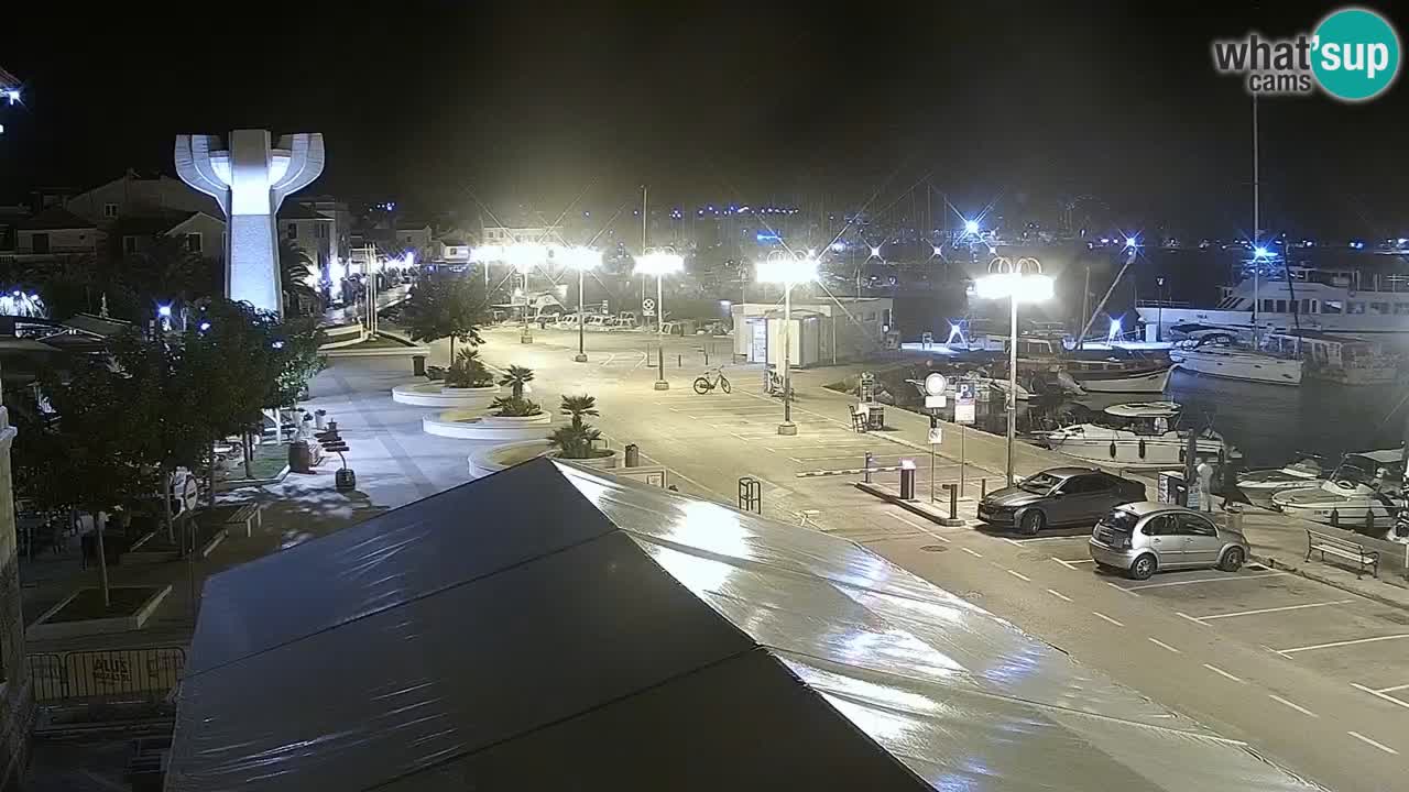 Vodice Live webcam – marina and  seafront