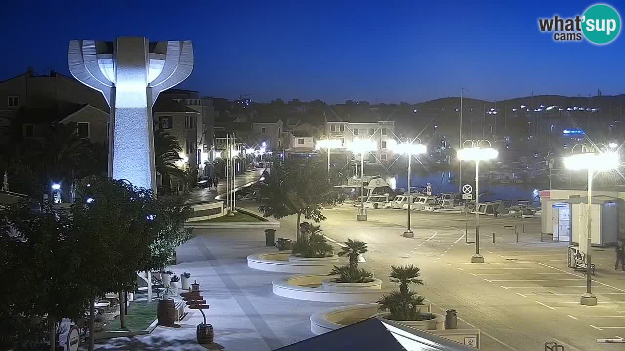 Vodice Live webcam – marina and  seafront