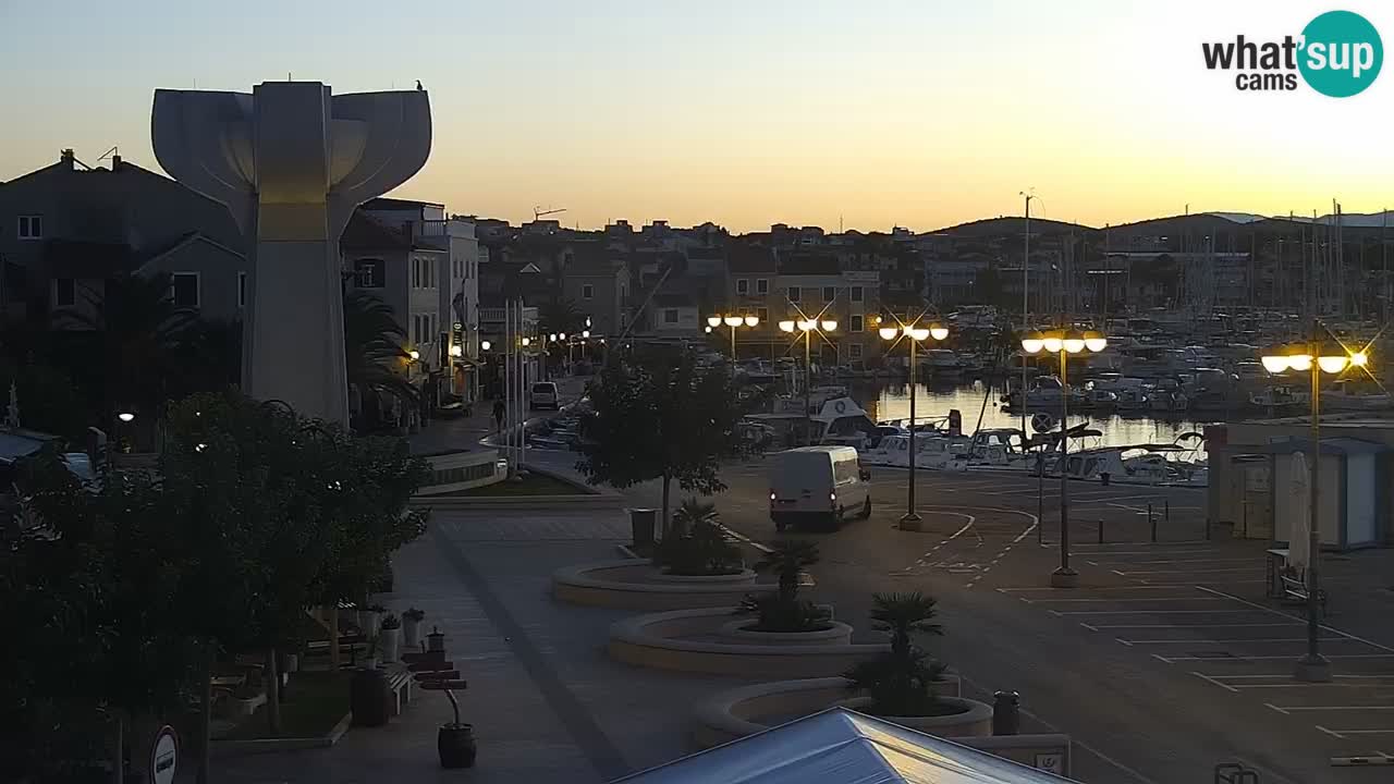 Vodice Live webcam – marina and  seafront