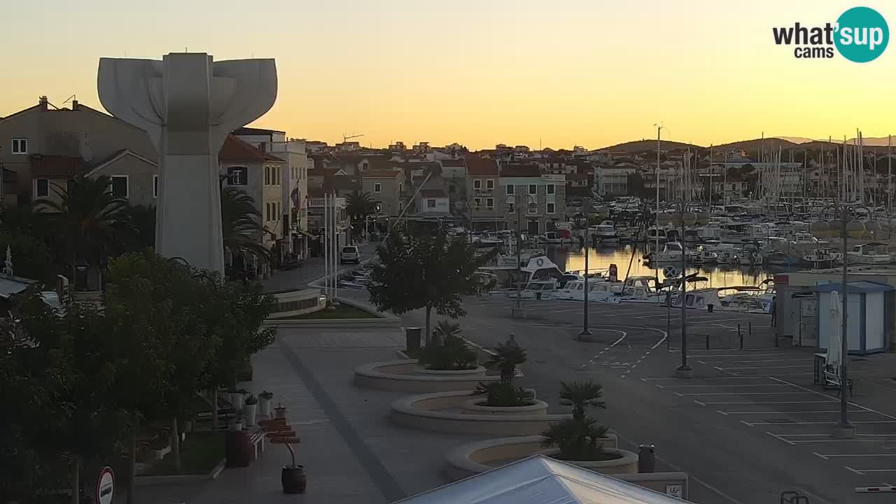 Vodice Live webcam – marina and  seafront