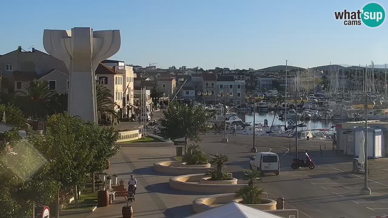 Vodice Live webcam – marina and  seafront