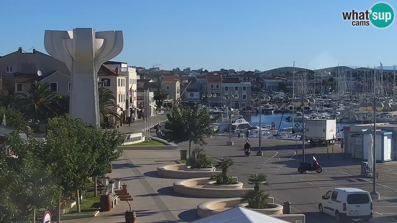 Vodice Live webcam – marina and  seafront
