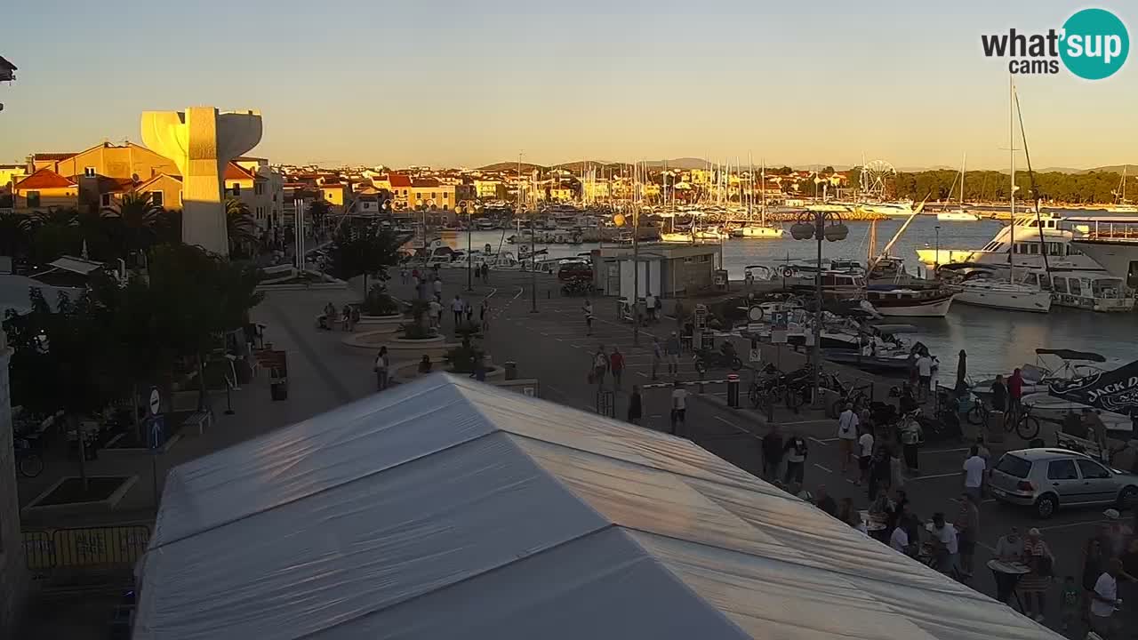Vodice Live webcam – marina and  seafront