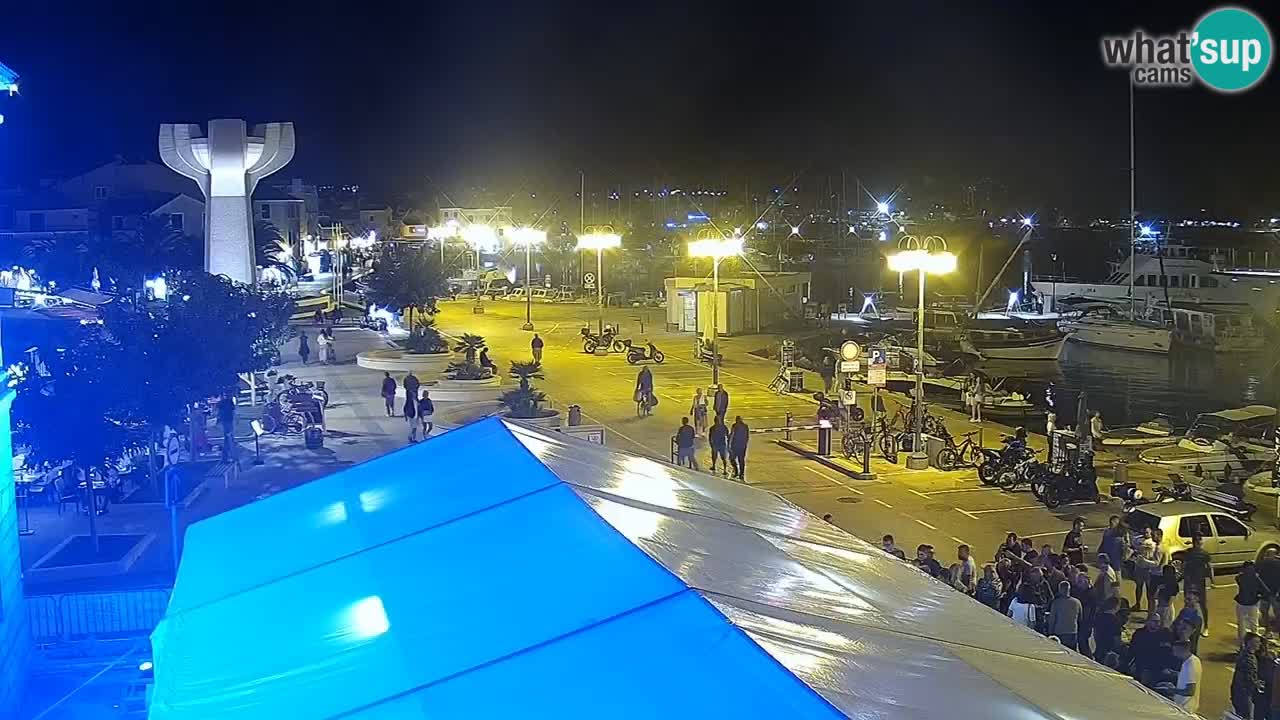 Vodice Live webcam – marina and  seafront
