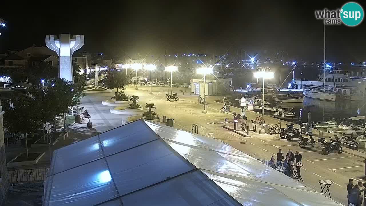 Vodice Live webcam – marina and  seafront