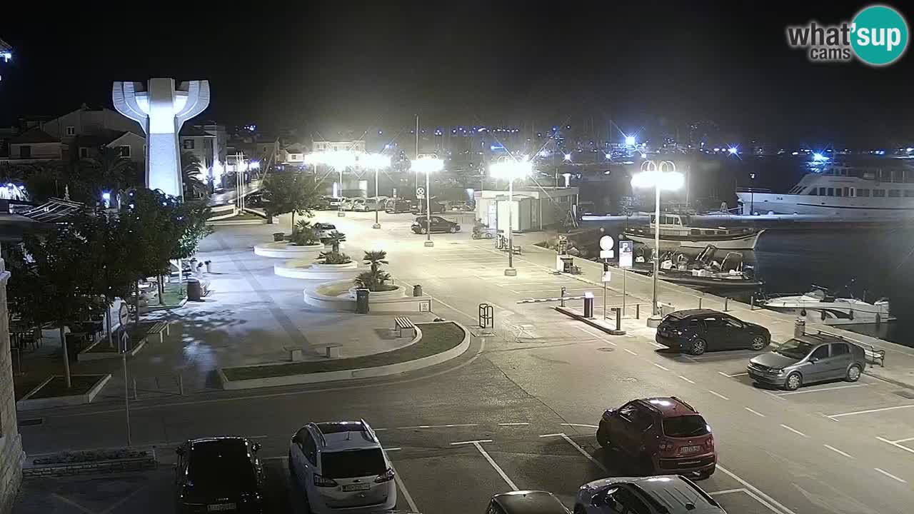 Vodice Live webcam – marina and  seafront