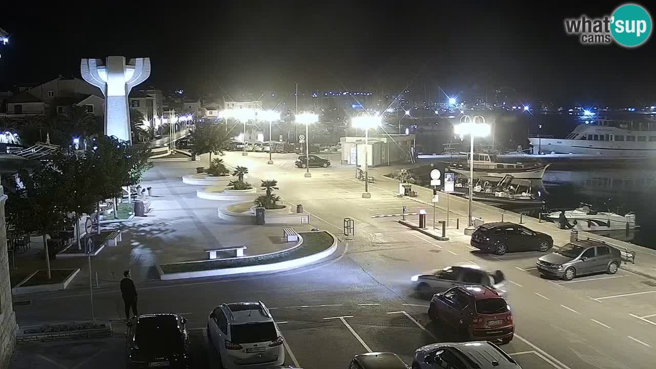 Vodice Live webcam – marina and  seafront