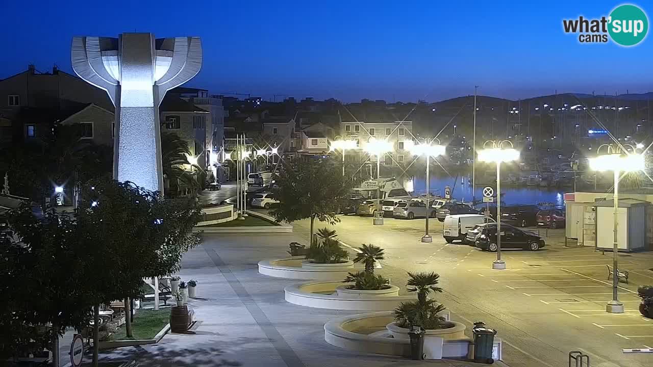 Vodice Live webcam – marina and  seafront