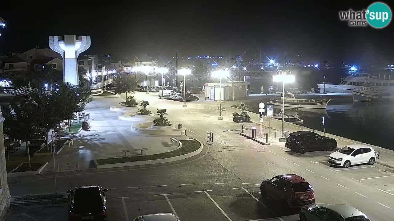 Vodice Live webcam – marina and  seafront