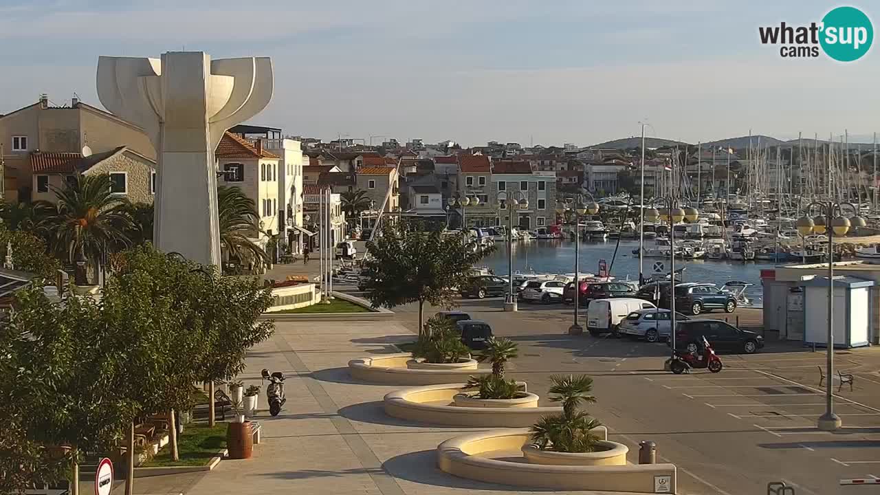 Vodice Live webcam – marina and  seafront