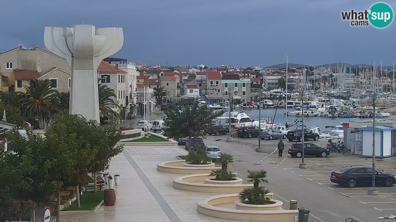 Vodice Live webcam – marina and  seafront